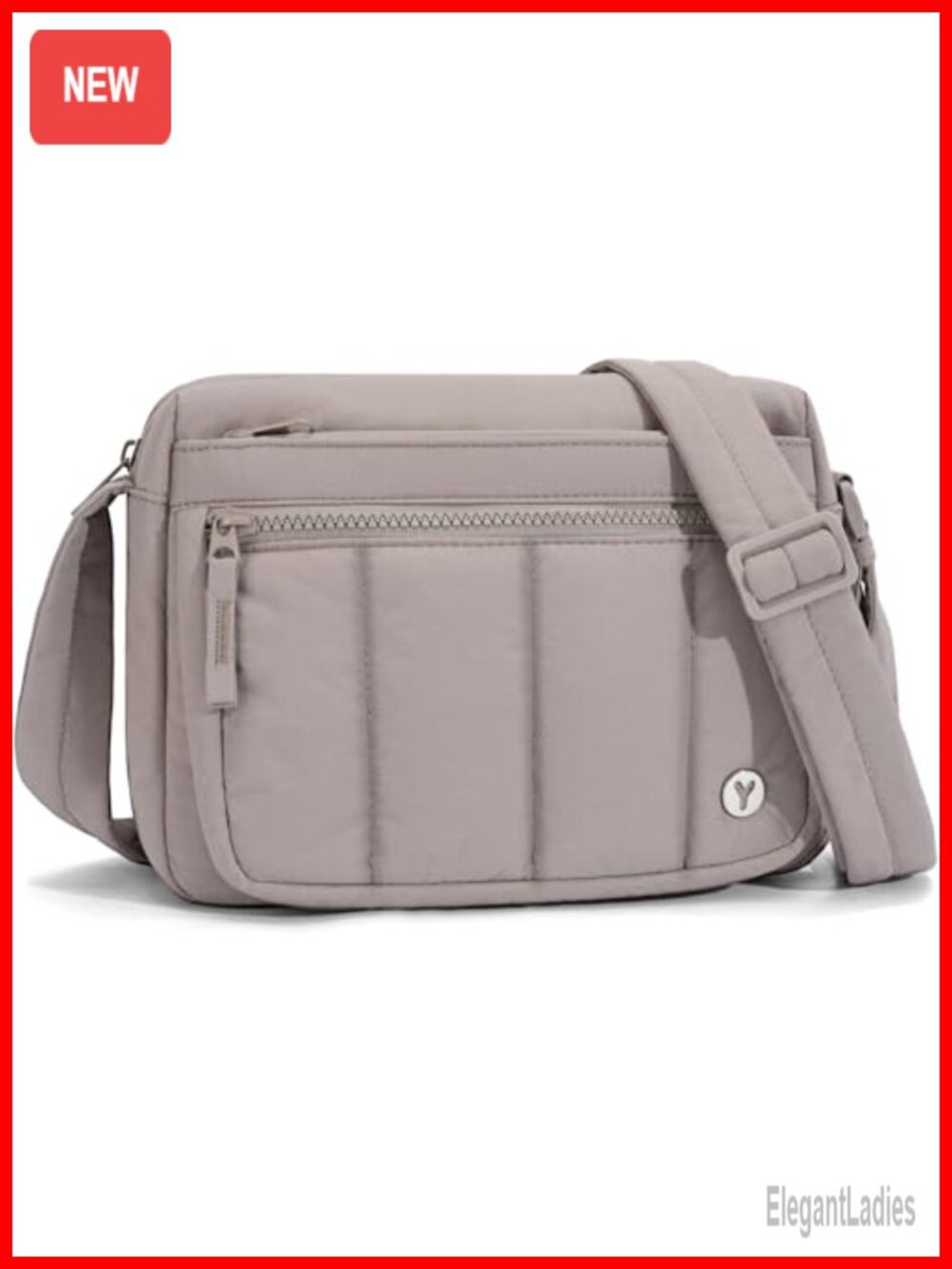 Quilted Nylon Puffer Crossbody Bag Lightweight Shoulder Travel Purse